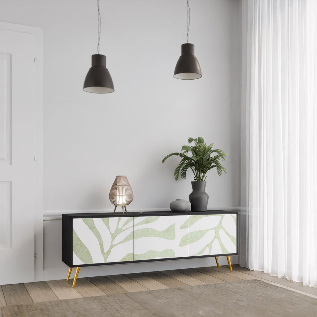 BOTANICAL SPARK 3-türiger TV-Ständer in Schwarz