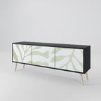 BOTANICAL SPARK TV-Lowboard mit 3 Türen in Schwarz