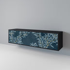 BLUE LEAVES TV-Lowboard mit 3 Türen in Schwarz