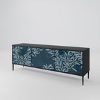 BLUE LEAVES TV-Lowboard mit 3 Türen in Schwarz