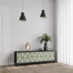 LEAVES ON GREEN TV-Lowboard mit 3 Türen in Schwarz