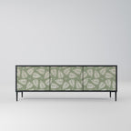 LEAVES ON GREEN TV-Lowboard mit 3 Türen in Schwarz