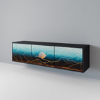 LUNAR SECRETS TV-Lowboard mit 3 Türen in Schwarz