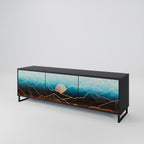 LUNAR SECRETS TV-Lowboard mit 3 Türen in Schwarz