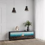 LUNAR SECRETS TV-Lowboard mit 3 Türen in Schwarz