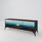 LUNAR SECRETS TV-Lowboard mit 3 Türen in Schwarz