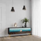 LUNAR SECRETS TV-Lowboard mit 3 Türen in Schwarz