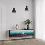 LUNAR SECRETS TV-Lowboard mit 3 Türen in Schwarz