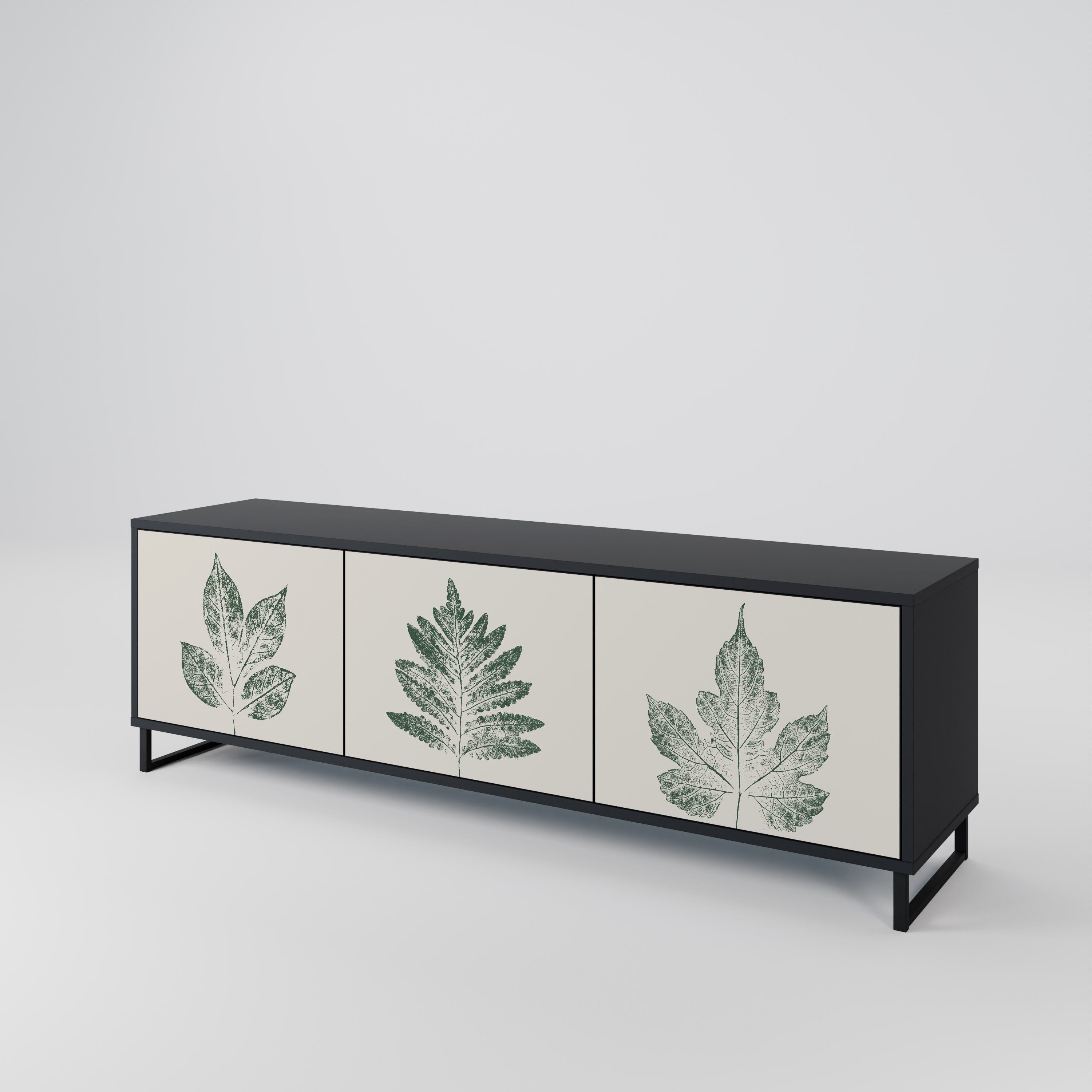 GREEN LEAFY STAMPS 3-türiges TV-Lowboard