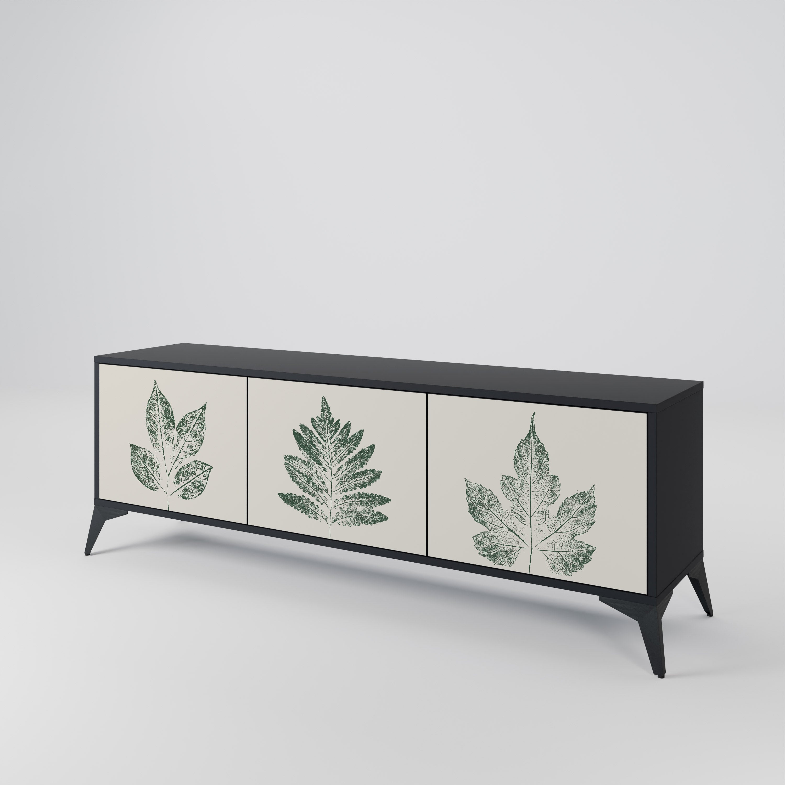 GREEN LEAFY STAMPS 3-türiges TV-Lowboard