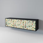 PALM SPRING TV-Lowboard mit 3 Türen in Schwarz