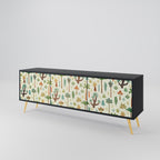 PALM SPRING TV-Lowboard mit 3 Türen in Schwarz