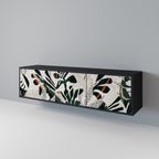 VERDURE FORMATION TV-Lowboard mit 3 Türen in Schwarz