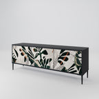 VERDURE FORMATION TV-Lowboard mit 3 Türen in Schwarz