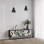 VERDURE FORMATION TV-Lowboard mit 3 Türen in Schwarz