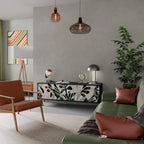 VERDURE FORMATION TV-Lowboard mit 3 Türen in Schwarz