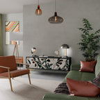 VERDURE FORMATION TV-Lowboard mit 3 Türen in Schwarz