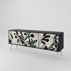 VERDURE FORMATION TV-Lowboard mit 3 Türen in Schwarz