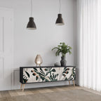 VERDURE FORMATION TV-Lowboard mit 3 Türen in Schwarz