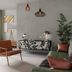 VERDURE FORMATION TV-Lowboard mit 3 Türen in Schwarz