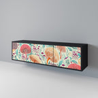 FUNGUS FANTASY TV-Lowboard mit 3 Türen in Schwarz