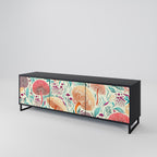 FUNGUS FANTASY TV-Lowboard mit 3 Türen in Schwarz