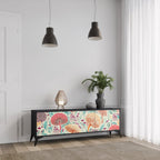 FUNGUS FANTASY TV-Lowboard mit 3 Türen in Schwarz