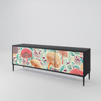 FUNGUS FANTASY TV-Lowboard mit 3 Türen in Schwarz