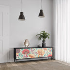 FUNGUS FANTASY TV-Lowboard mit 3 Türen in Schwarz