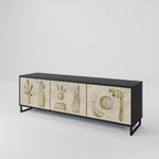 SAND SCULPTURES TV-Lowboard mit 3 Türen in Schwarz