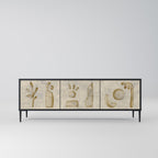 SAND SCULPTURES TV-Lowboard mit 3 Türen in Schwarz