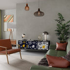 CITRUS BLACK AND WHITE TV-Lowboard mit 3 Türen in Schwarz