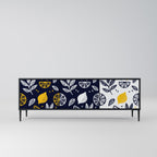 CITRUS BLACK AND WHITE TV-Lowboard mit 3 Türen in Schwarz