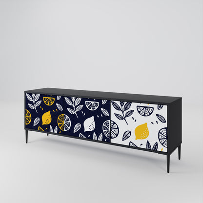 CITRUS BLACK AND WHITE 3-türiges TV-Lowboard