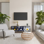 CITRUS BLACK AND WHITE TV-Lowboard mit 3 Türen in Schwarz