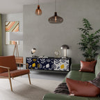 CITRUS BLACK AND WHITE TV-Lowboard mit 3 Türen in Schwarz