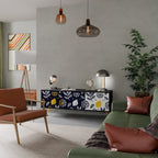 CITRUS BLACK AND WHITE TV-Lowboard mit 3 Türen in Schwarz