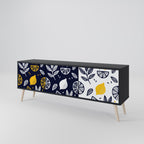 CITRUS BLACK AND WHITE TV-Lowboard mit 3 Türen in Schwarz