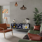 CITRUS BLACK AND WHITE TV-Lowboard mit 3 Türen in Schwarz