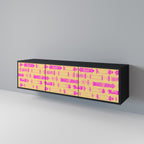 SKATEBOARD ARTISTRY TV-Lowboard mit 3 Türen in Schwarz