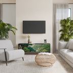 VERDURE ABYSS TV-Lowboard mit 3 Türen in Schwarz