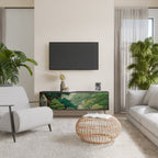 VERDURE ABYSS TV-Lowboard mit 3 Türen in Schwarz