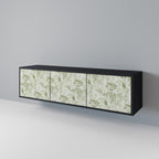 FENNEL BALDACHIN TV-Lowboard mit 3 Türen in Schwarz