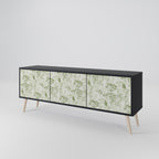 FENNEL BALDACHIN TV-Lowboard mit 3 Türen in Schwarz