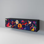 FESTIVE PLEASURES TV-Lowboard mit 3 Türen in Schwarz