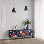 FESTIVE PLEASURES TV-Lowboard mit 3 Türen in Schwarz