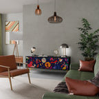 FESTIVE PLEASURES TV-Lowboard mit 3 Türen in Schwarz