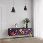 FESTIVE PLEASURES TV-Lowboard mit 3 Türen in Schwarz