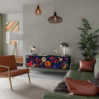 FESTIVE PLEASURES TV-Lowboard mit 3 Türen in Schwarz