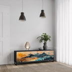 OMINOUS MOUNTAINS TV-Lowboard mit 3 Türen in Schwarz